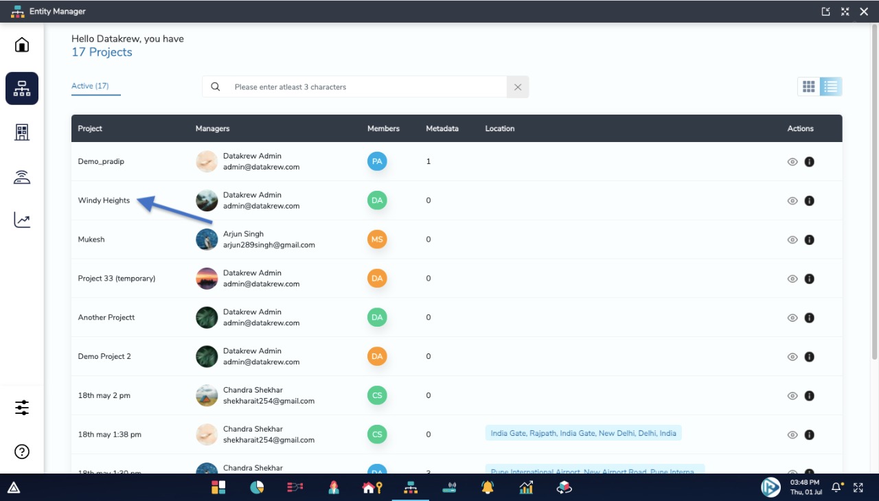 Entity Manager app