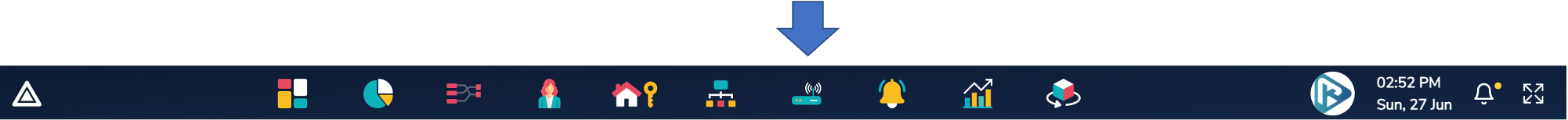IoT Manager icon in the appbar